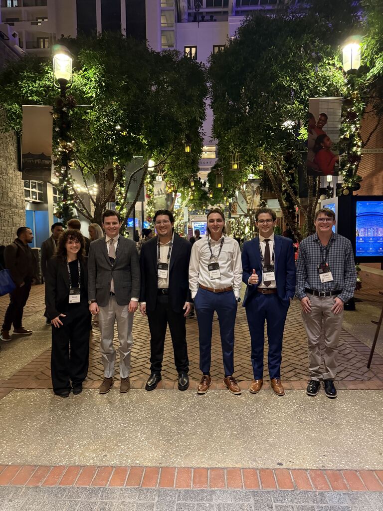 The team at an evening conference event